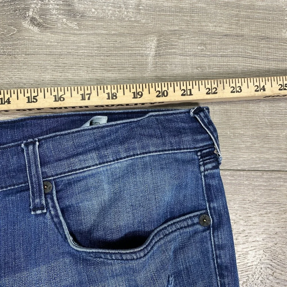 True Religion Jeans Mens 42 Rocco Relaxed Skinny Distressed‎ Biker Moto Stacked